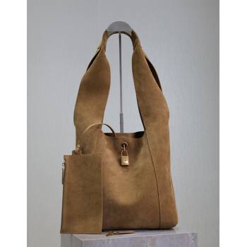Saint Laurent Suede Hobo Shoulder Bag Brown 2025 773686 (YY-251120018)