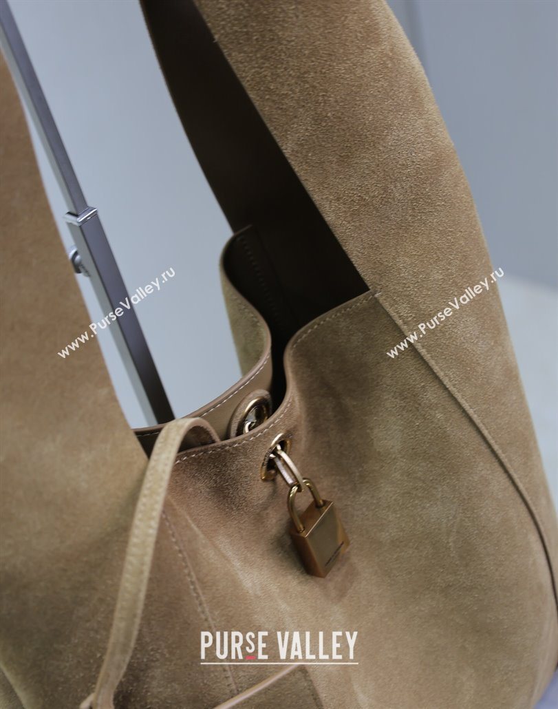 Saint Laurent Suede Hobo Shoulder Bag Brown 2025 773686 (YY-251120018)