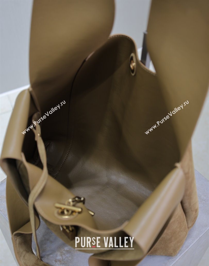 Saint Laurent Suede Hobo Shoulder Bag Brown 2025 773686 (YY-251120018)