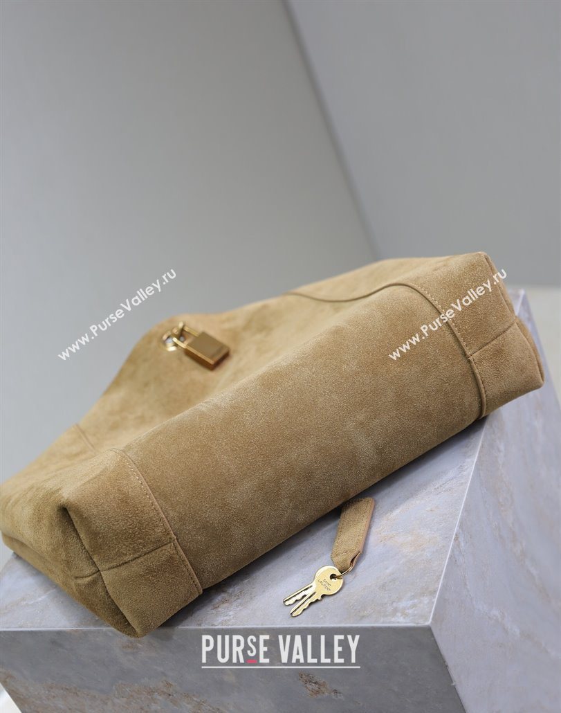 Saint Laurent Suede Hobo Shoulder Bag Brown 2025 773686 (YY-251120018)