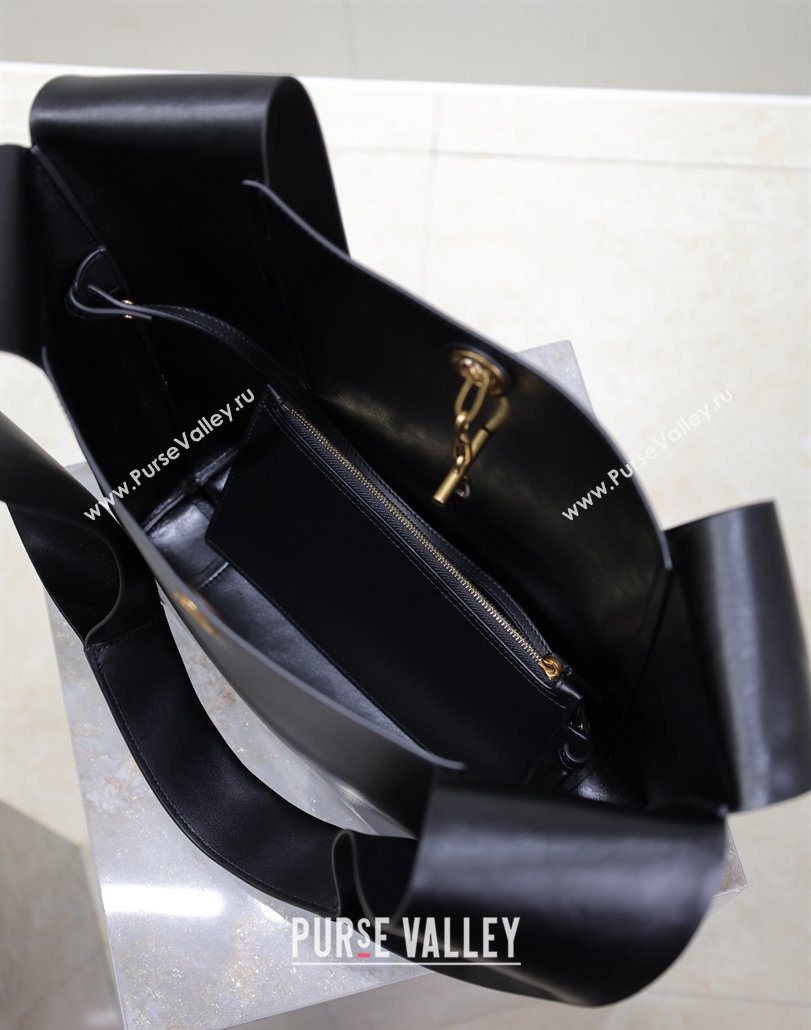 Saint Laurent Leather Hobo Shoulder Bag Black 2025 773686 (YY-251120019)