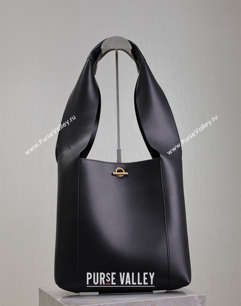 Saint Laurent Leather Hobo Shoulder Bag Black 2025 773686 (YY-251120019)