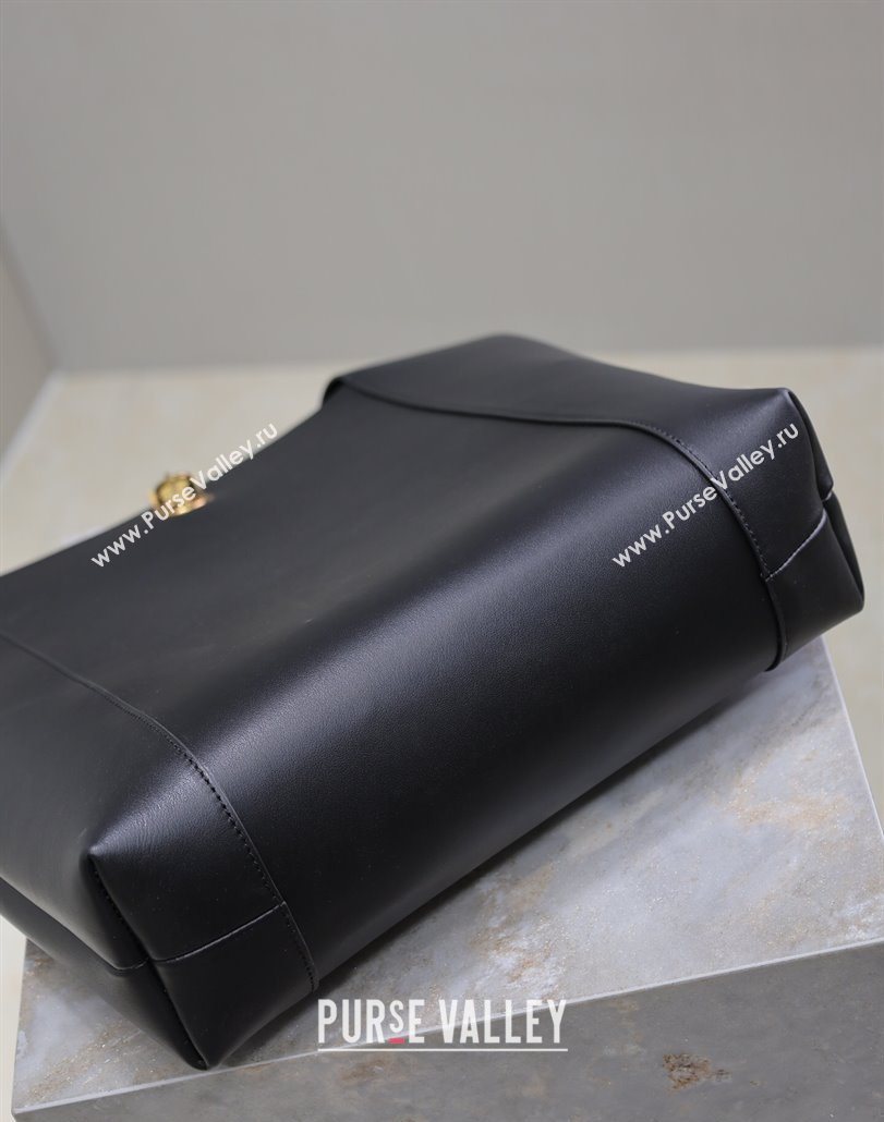 Saint Laurent Leather Hobo Shoulder Bag Black 2025 773686 (YY-251120019)