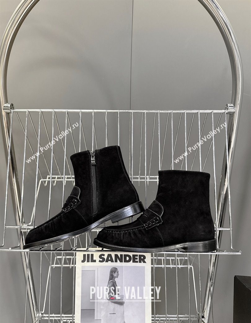 Saint Laurent Le Flat Booties in Suede Black 2025 YSL121301 (MD-251213045)