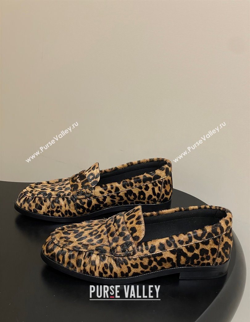 Saint Laurent Le Loafers Penny Slippers in Leopard Print 2025 7668790 (MD-251215009)