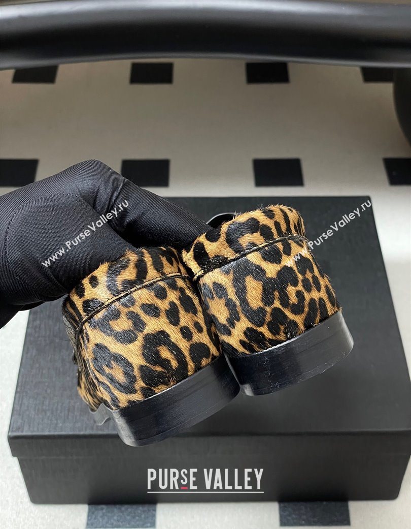 Saint Laurent Le Loafers Penny Slippers in Leopard Print 2025 7668790 (MD-251215009)