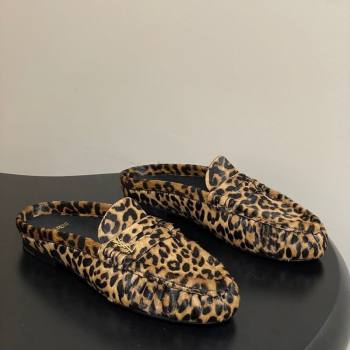 Saint Laurent Le Loafer Mules in Leopard Print 2025 7668790 (MD-251215023)