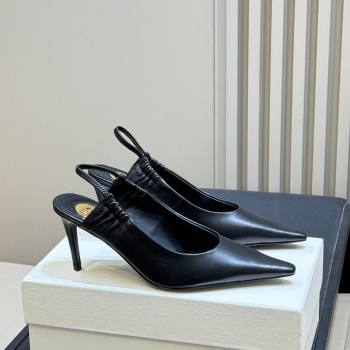 Saint Laurent ANNE-MARIE Slingbacks Pump 7.5cm in Smooth Leather Black 2026 841183 (MD-260224145)