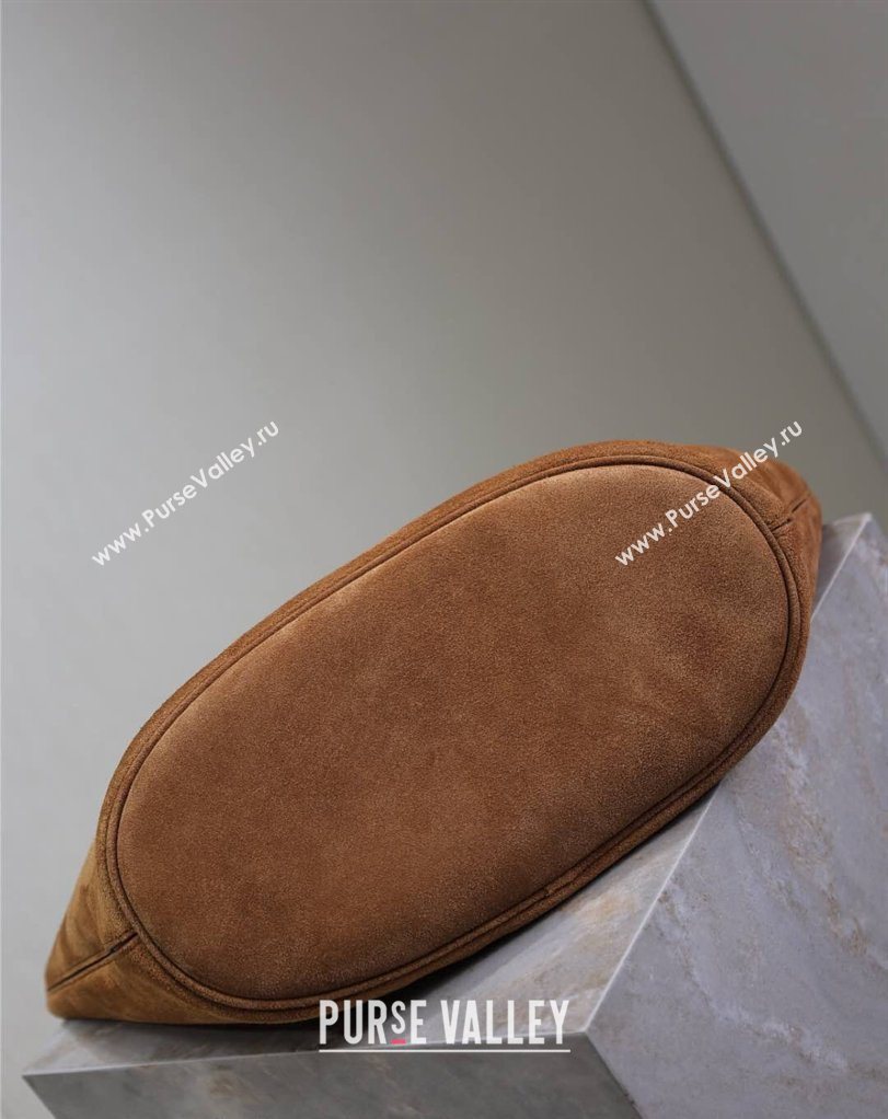 Saint Laurent LE 5 À 7 Supple Large Hobo Bag in Suede Brown 753823 2026 (MHUI-260403121)