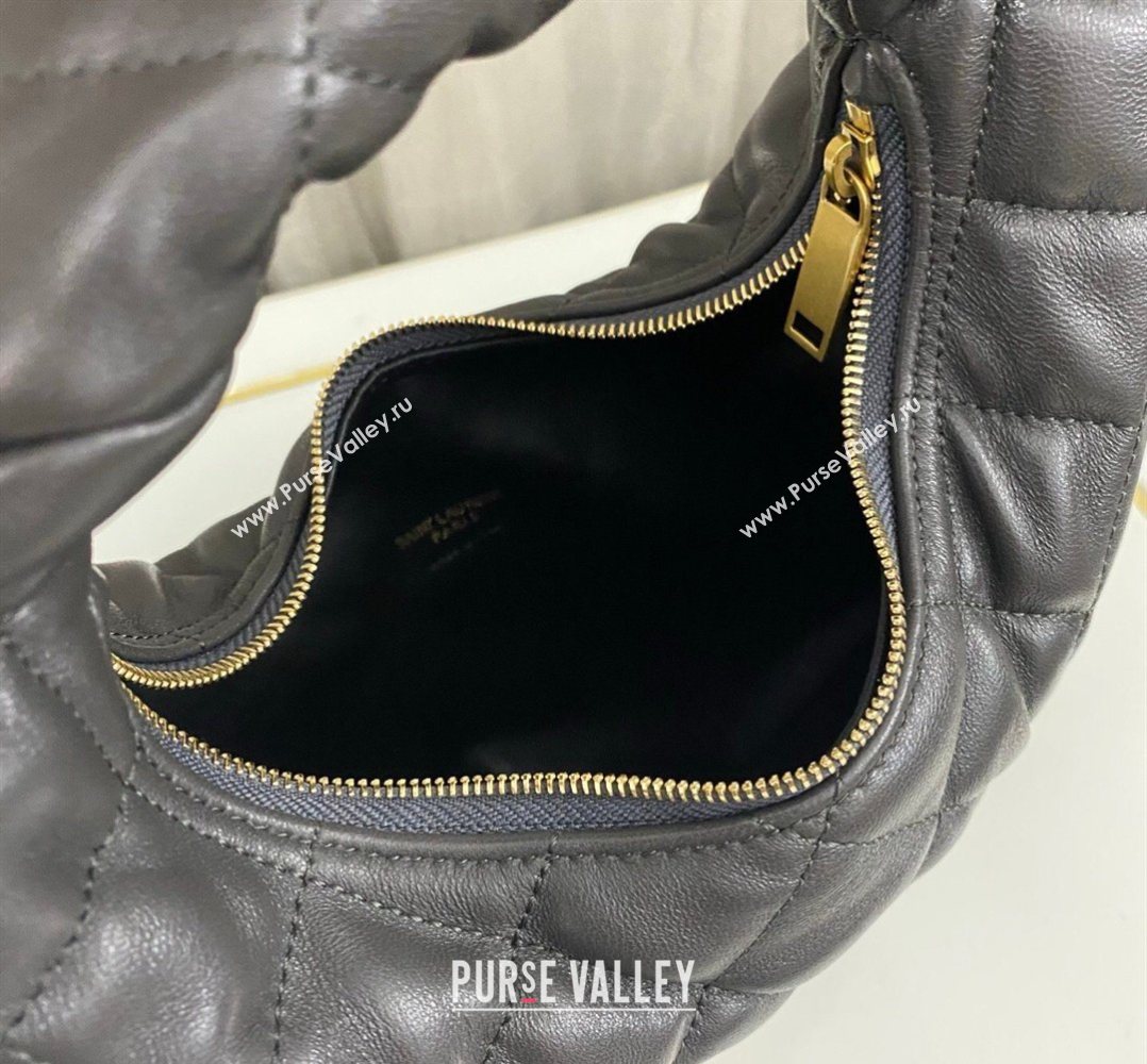 Saint Laurent Icarino Mini Bag in Quilted Nappa Leather Urban Grey 2026 851689 (nana-260403059)