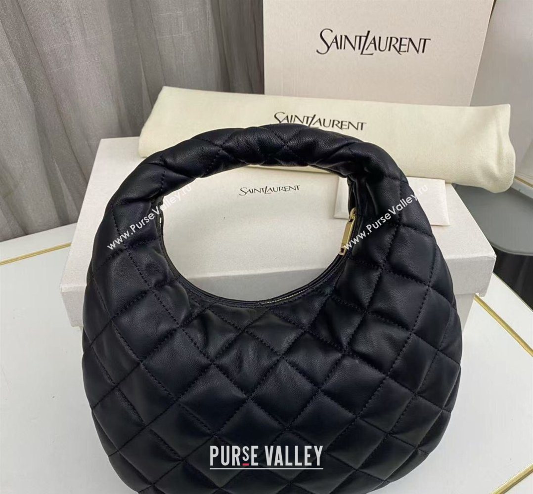 Saint Laurent Icarino Mini Bag in Quilted Nappa Leather Black/Gold 2026 851689 (nana-260403060)
