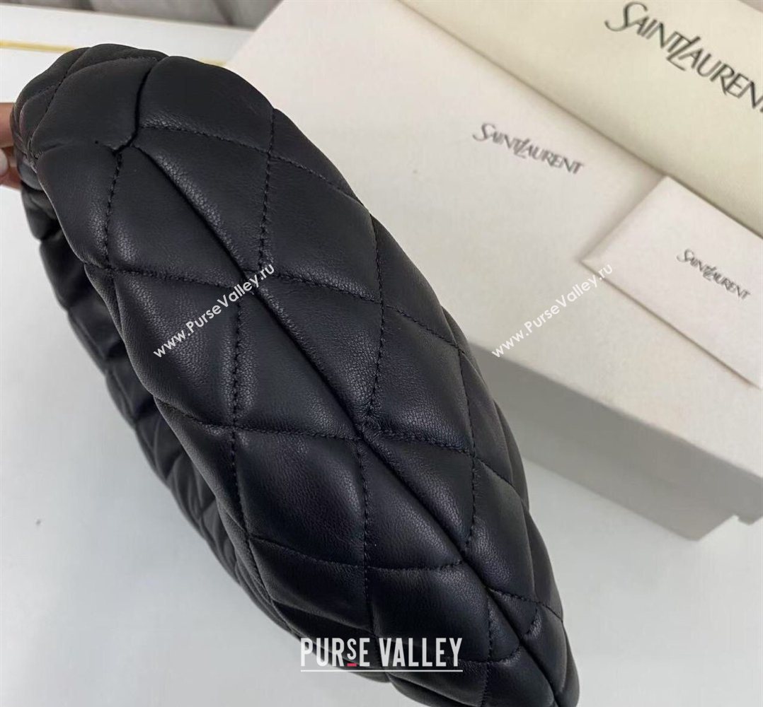 Saint Laurent Icarino Mini Bag in Quilted Nappa Leather Black/Gold 2026 851689 (nana-260403060)