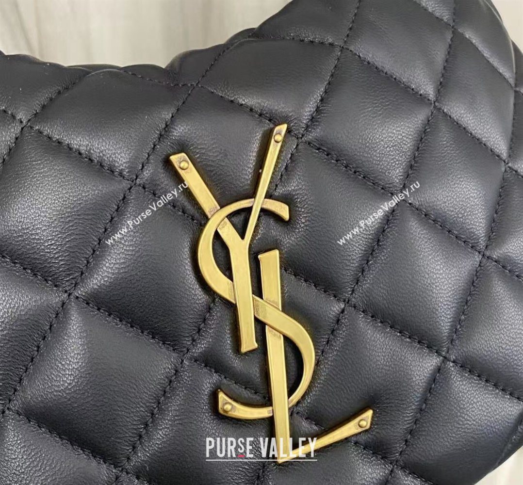 Saint Laurent Icarino Mini Bag in Quilted Nappa Leather Black/Gold 2026 851689 (nana-260403060)