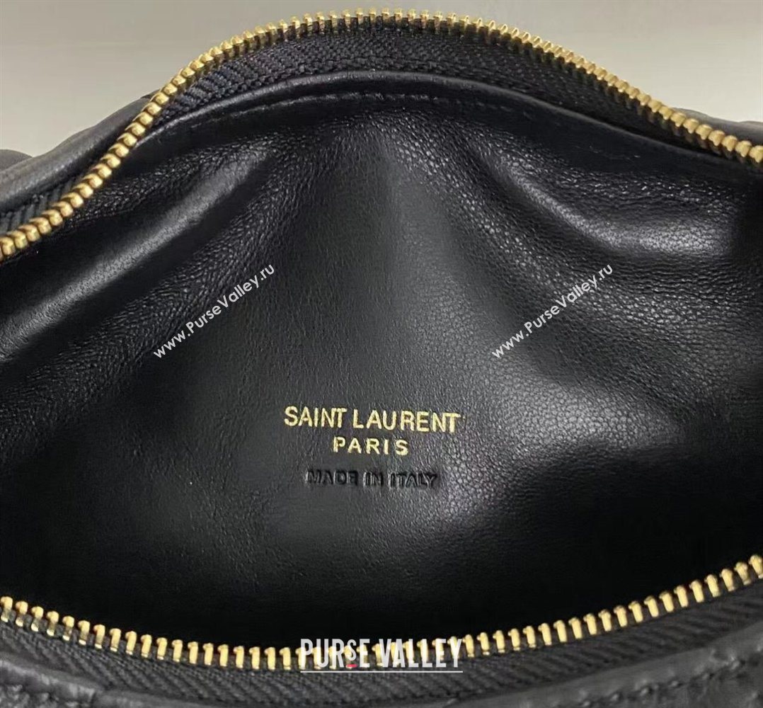 Saint Laurent Icarino Mini Bag in Quilted Nappa Leather Black/Gold 2026 851689 (nana-260403060)