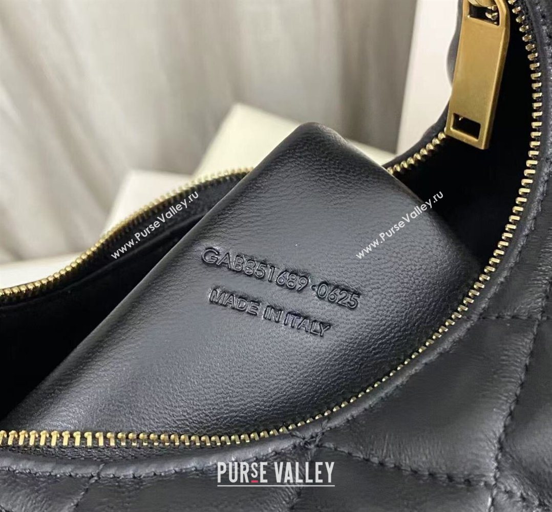 Saint Laurent Icarino Mini Bag in Quilted Nappa Leather Black/Gold 2026 851689 (nana-260403060)