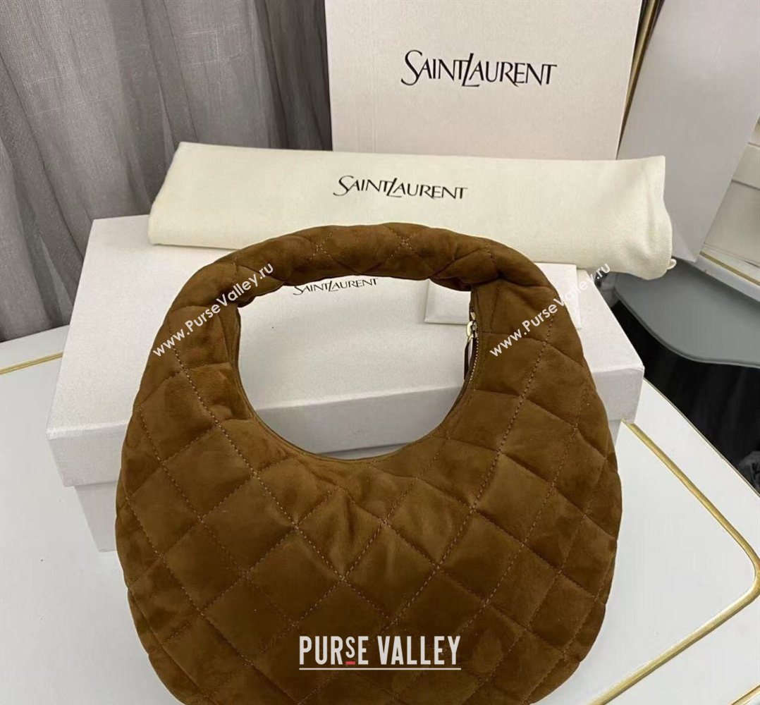 Saint Laurent Icarino Mini Bag in Quilted Nappa Leather Caramel Cognac 2026 851689 (nana-260403061)