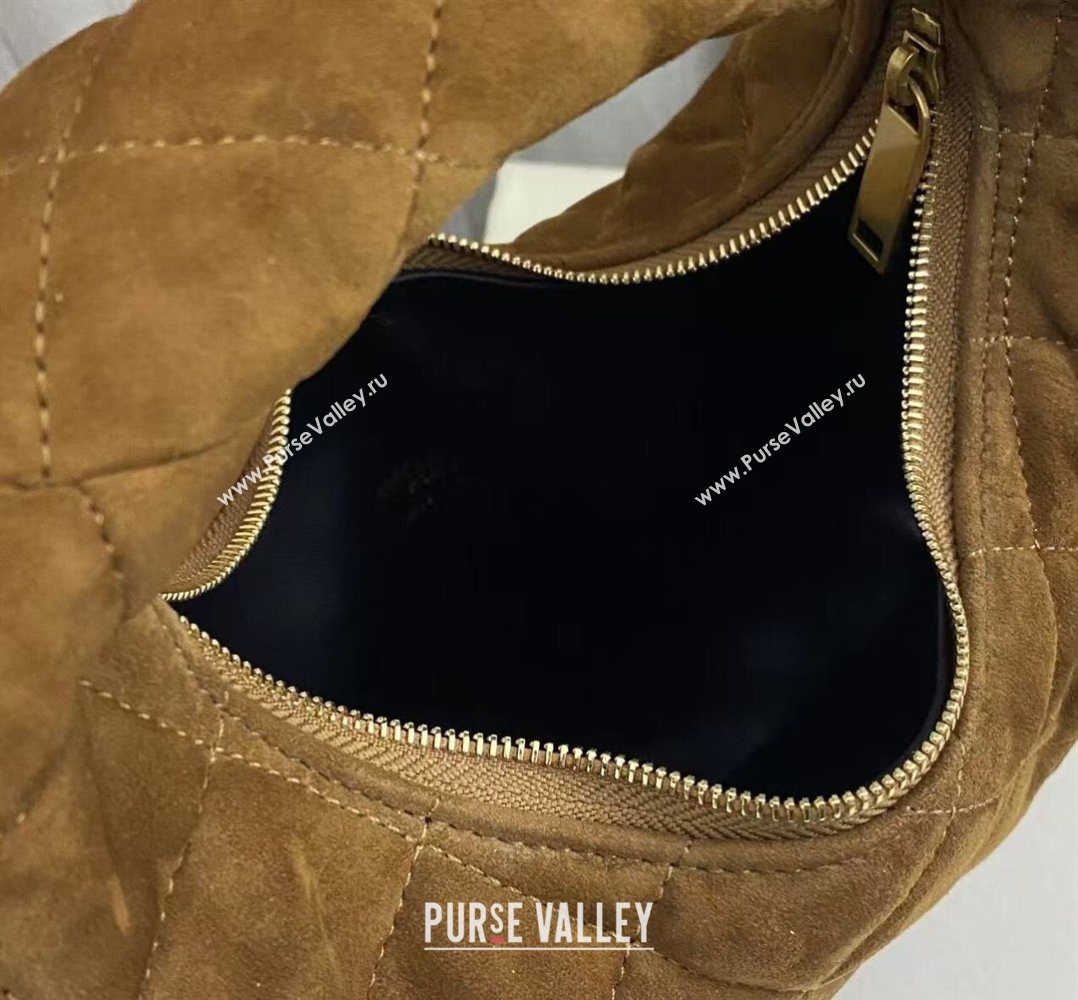 Saint Laurent Icarino Mini Bag in Quilted Nappa Leather Caramel Cognac 2026 851689 (nana-260403061)