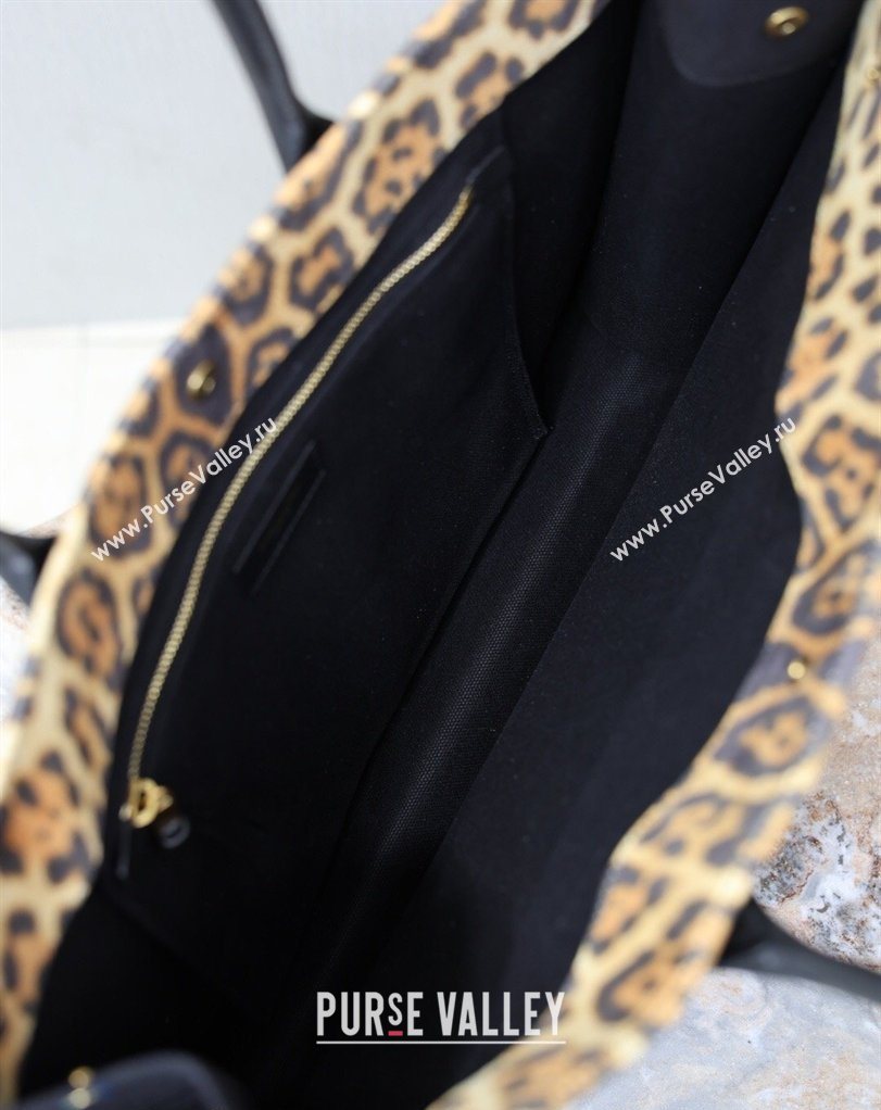 Saint Laurent Rive Gauche Large Tote bag in Leopard Print 2026 509415 (MHUI-260403064)