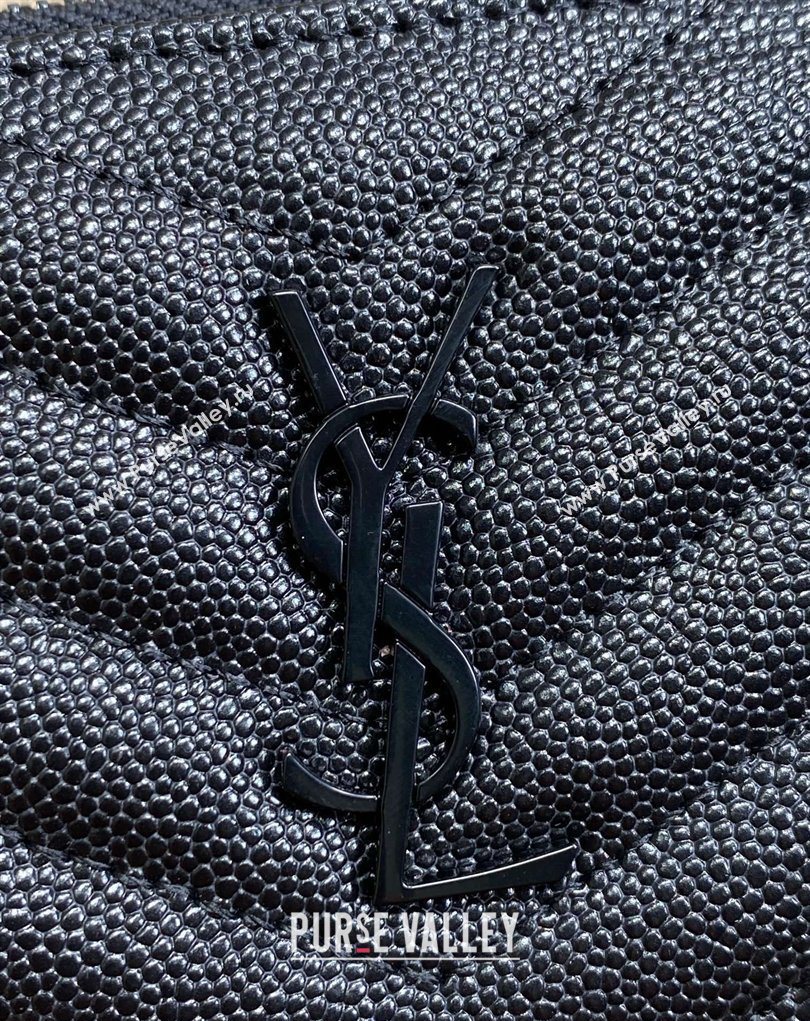 Saint Laurent Grained Leather Short Wallet All Black 2026 575974 (MHUI-260403071)