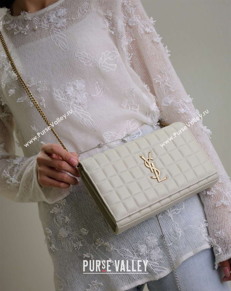 Saint Laurent Cassandre Quilted Patent Leather Chain Bag Burgundy 2026 743364 (MHUI-260403054)