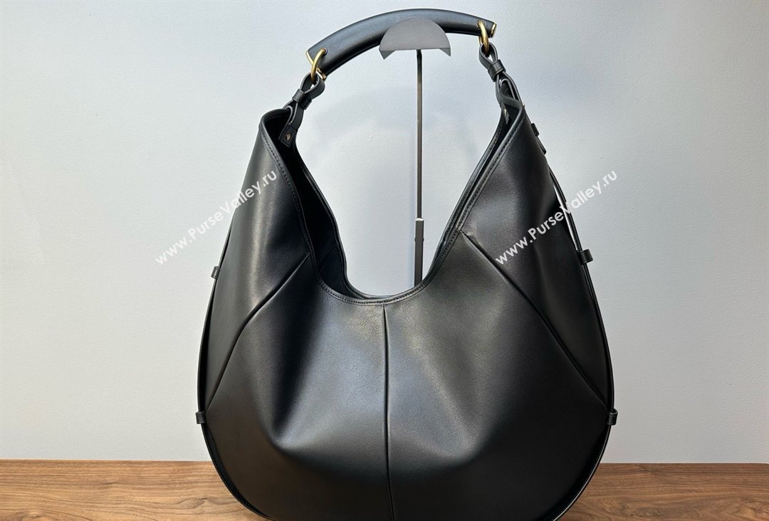 Saint Laurent MOMBASA large hobo bag in Leather Black 2026 848811 (MHUI-260403089)
