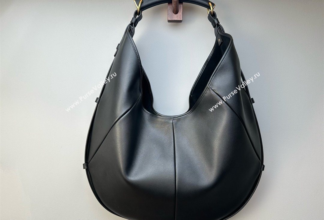 Saint Laurent MOMBASA large hobo bag in Leather Black 2026 848811 (MHUI-260403089)