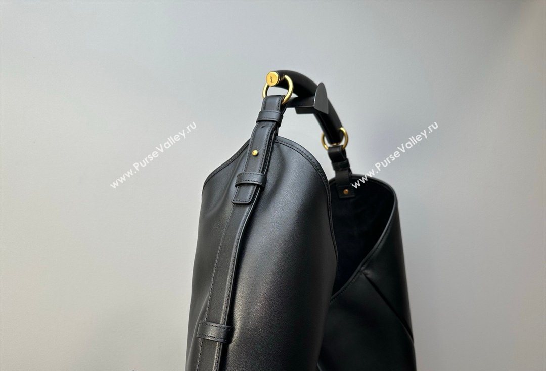 Saint Laurent MOMBASA large hobo bag in Leather Black 2026 848811 (MHUI-260403089)