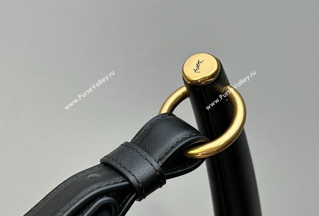 Saint Laurent MOMBASA large hobo bag in Leather Black 2026 848811 (MHUI-260403089)