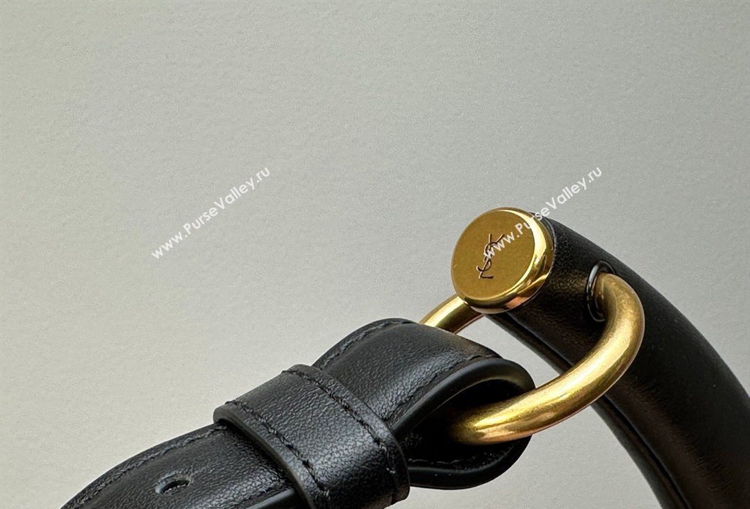 Saint Laurent MOMBASA Small hobo bag in Leather Black 2026 851432 (MHUI-260403095)