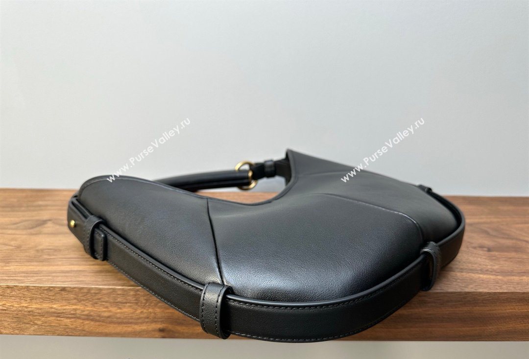 Saint Laurent MOMBASA Small hobo bag in Leather Black 2026 851432 (MHUI-260403095)