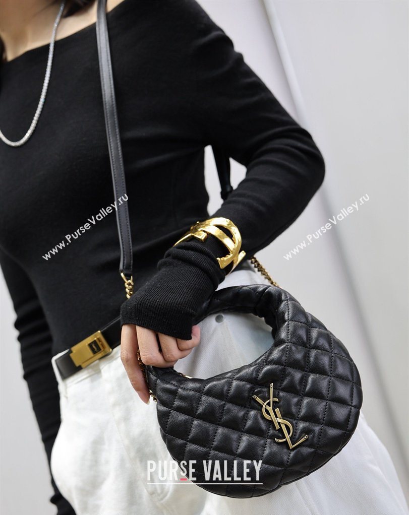 Saint Laurent ICARINO mini bag in quilted nappa leather Black 2026 871329 (MHUI-260403097)