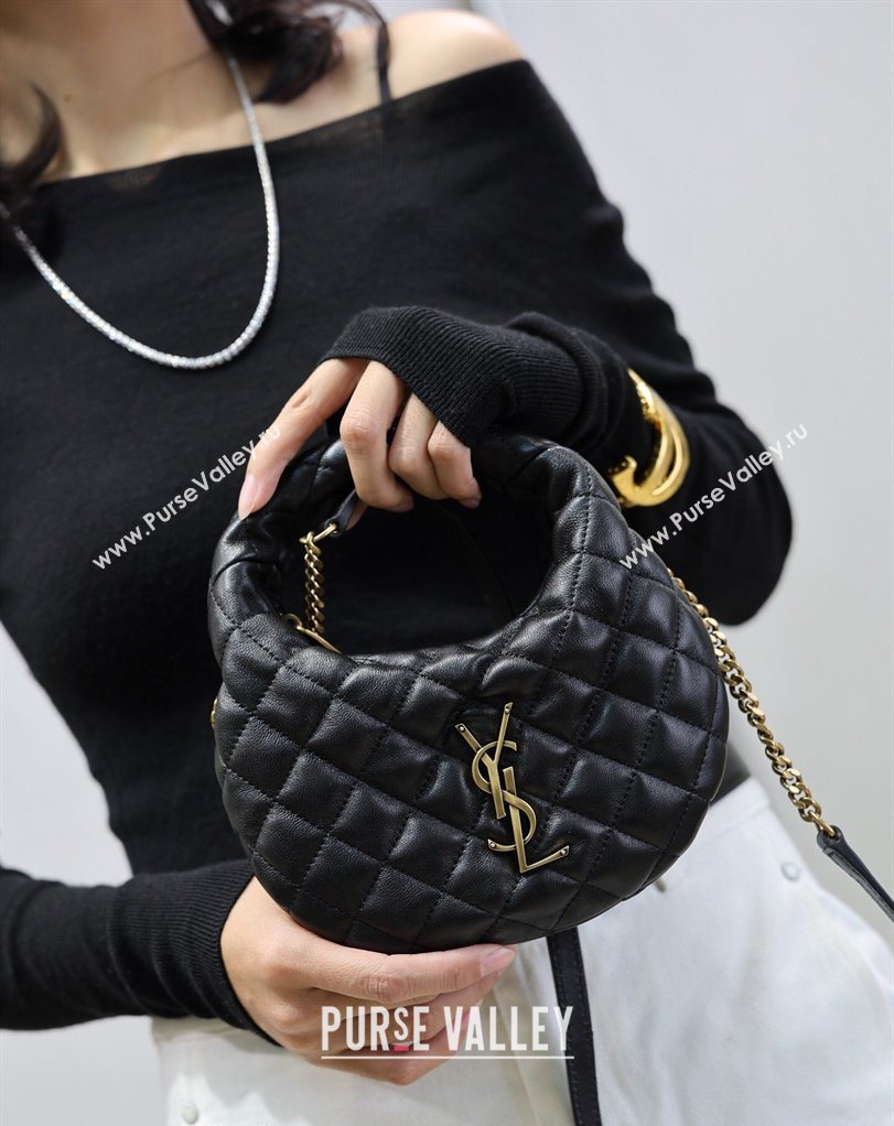 Saint Laurent ICARINO mini bag in quilted nappa leather Black 2026 871329 (MHUI-260403097)