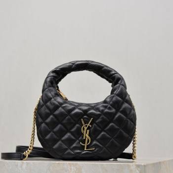 Saint Laurent ICARINO mini bag in quilted nappa leather Black 2026 871329 (MHUI-260403097)
