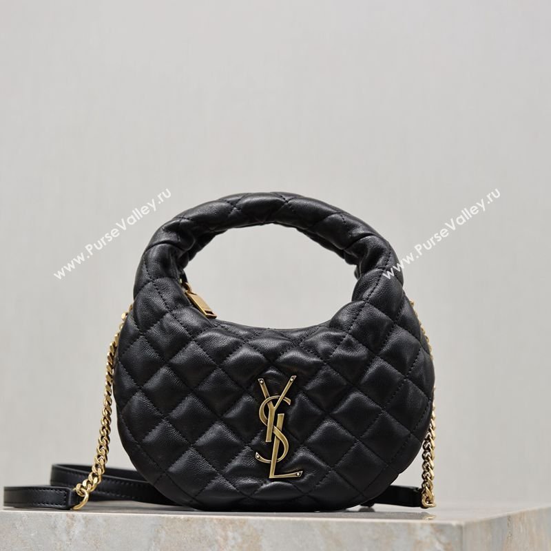 Saint Laurent ICARINO mini bag in quilted nappa leather Black 2026 871329 (MHUI-260403097)
