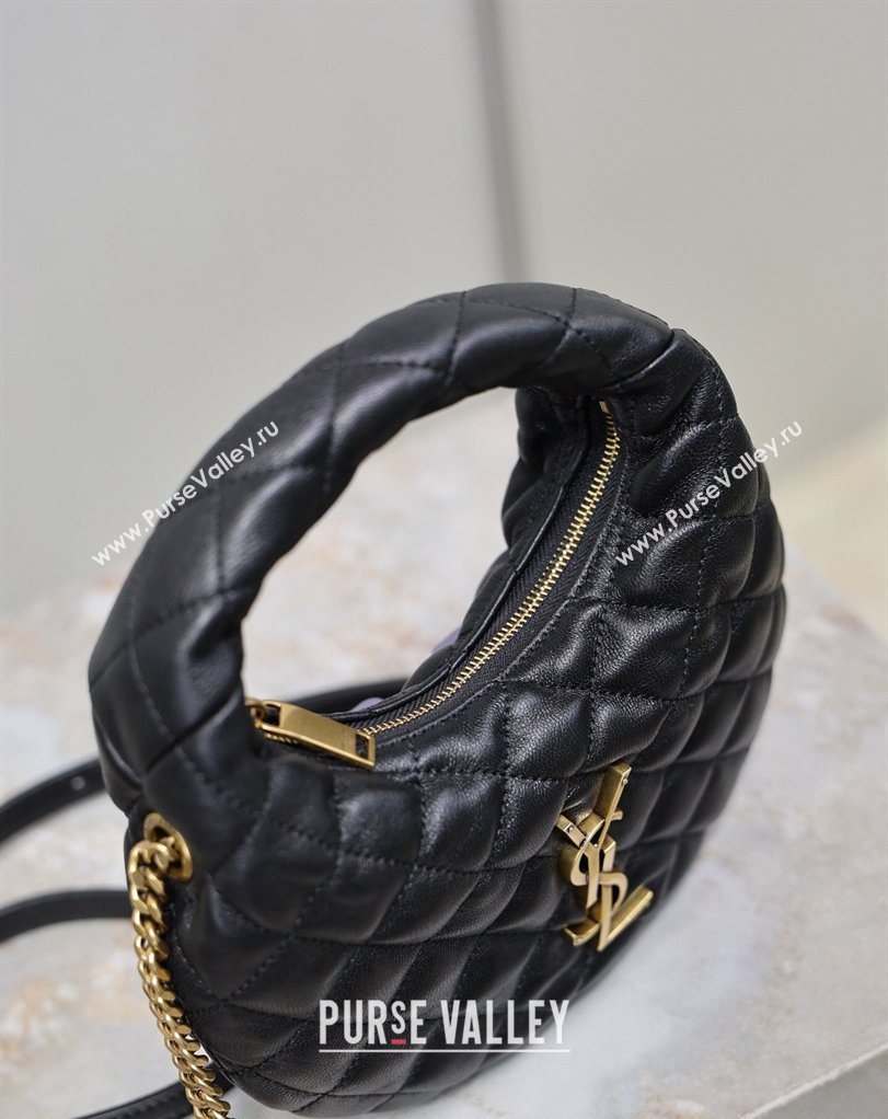 Saint Laurent ICARINO mini bag in quilted nappa leather Black 2026 871329 (MHUI-260403097)