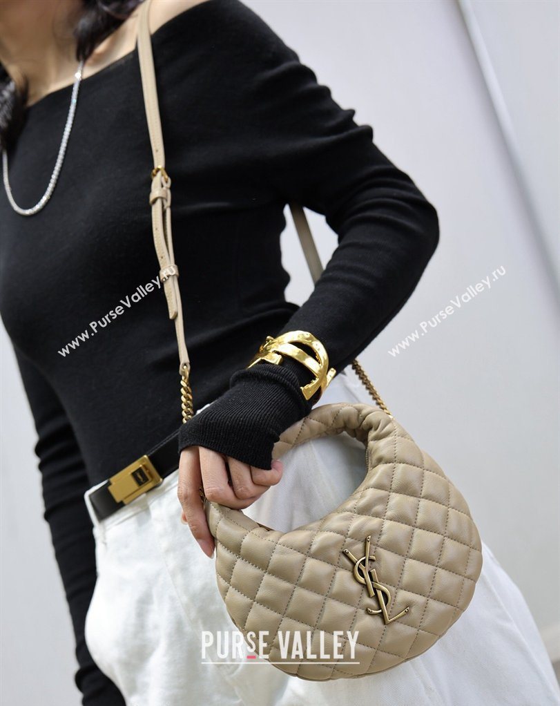 Saint Laurent ICARINO mini bag in quilted nappa leather Beige 2026 871329 (MHUI-260403098)