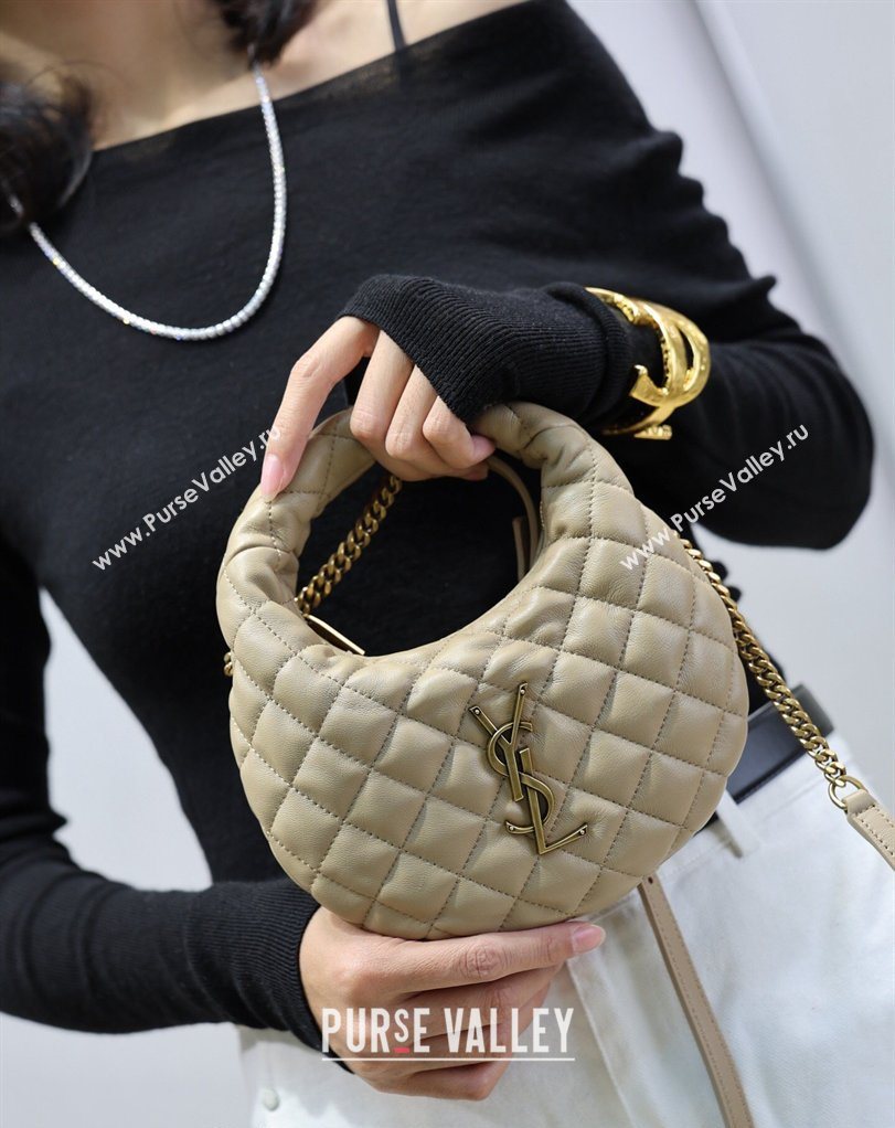 Saint Laurent ICARINO mini bag in quilted nappa leather Beige 2026 871329 (MHUI-260403098)