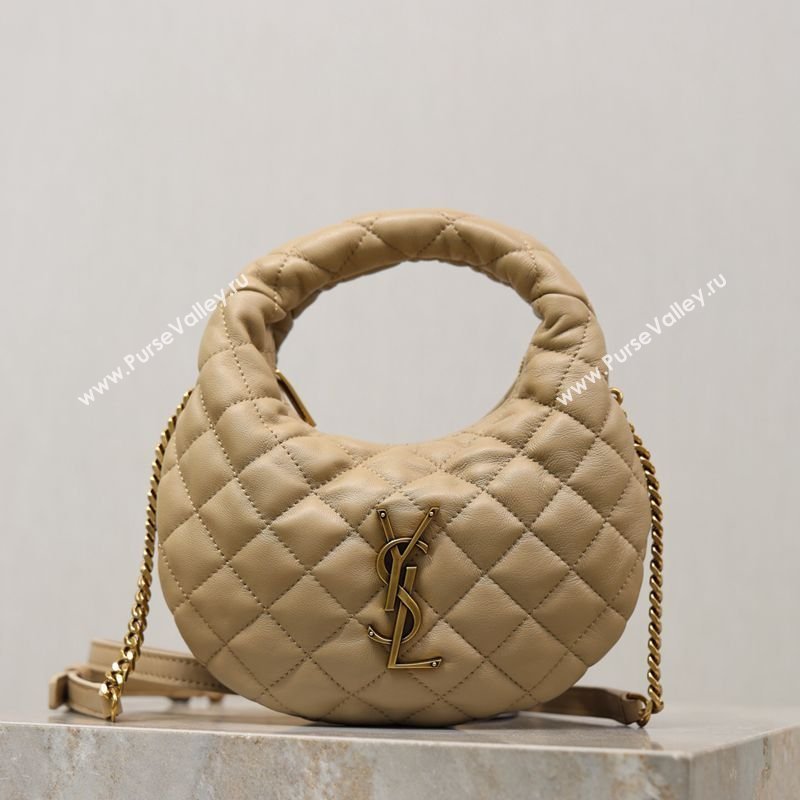 Saint Laurent ICARINO mini bag in quilted nappa leather Beige 2026 871329 (MHUI-260403098)