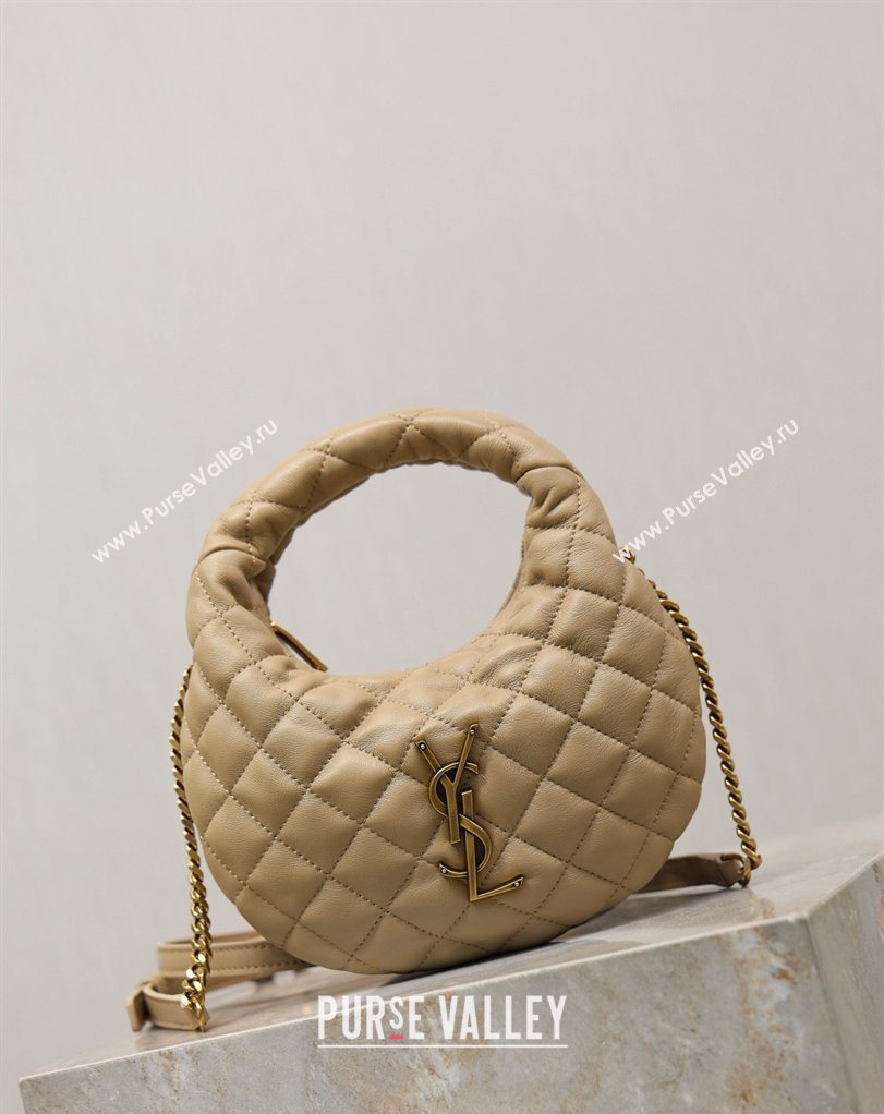 Saint Laurent ICARINO mini bag in quilted nappa leather Beige 2026 871329 (MHUI-260403098)