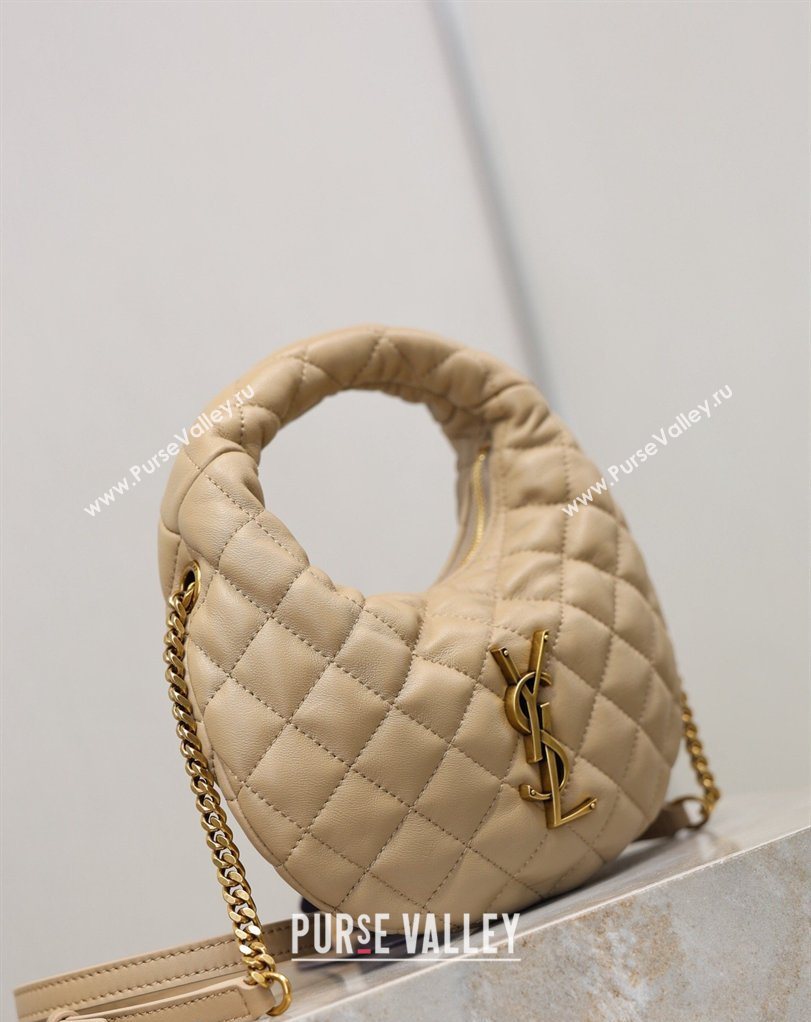 Saint Laurent ICARINO mini bag in quilted nappa leather Beige 2026 871329 (MHUI-260403098)