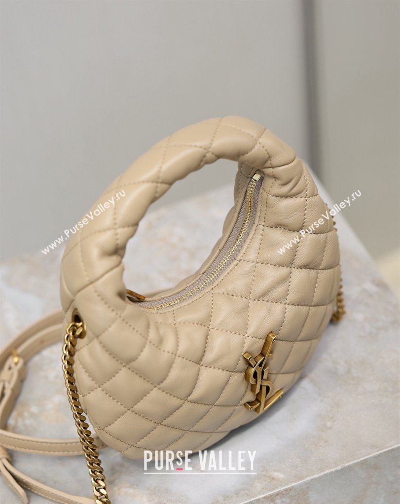 Saint Laurent ICARINO mini bag in quilted nappa leather Beige 2026 871329 (MHUI-260403098)