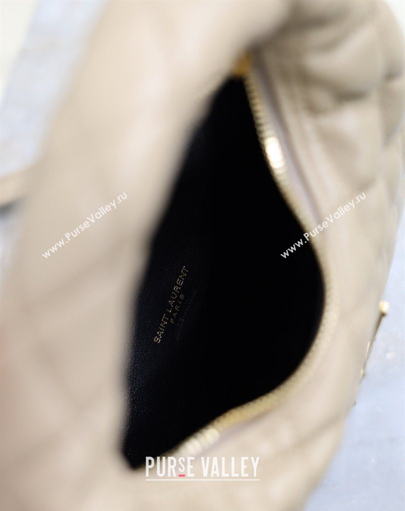 Saint Laurent ICARINO mini bag in quilted nappa leather Beige 2026 871329 (MHUI-260403098)