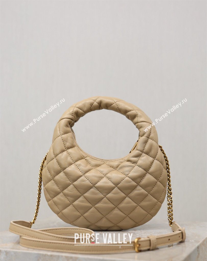 Saint Laurent ICARINO mini bag in quilted nappa leather Beige 2026 871329 (MHUI-260403098)