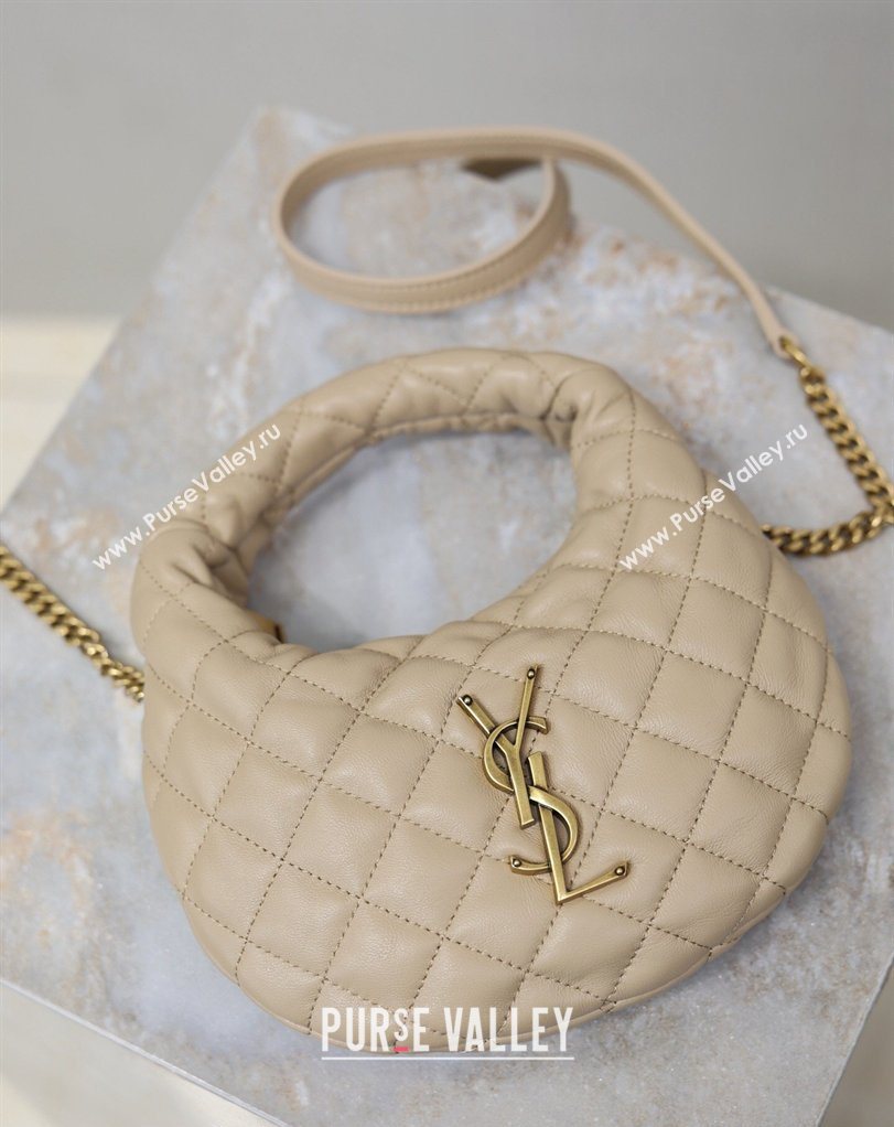 Saint Laurent ICARINO mini bag in quilted nappa leather Beige 2026 871329 (MHUI-260403098)