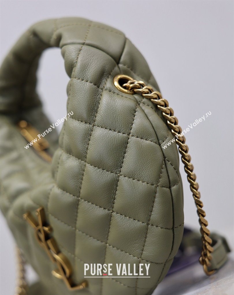 Saint Laurent ICARINO mini bag in quilted nappa leather Moss Green 2026 871329 (MHUI-260403099)