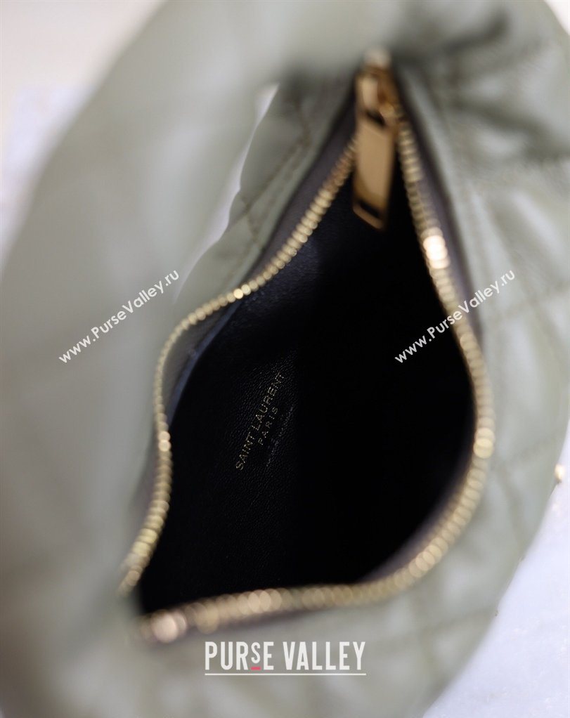 Saint Laurent ICARINO mini bag in quilted nappa leather Moss Green 2026 871329 (MHUI-260403099)