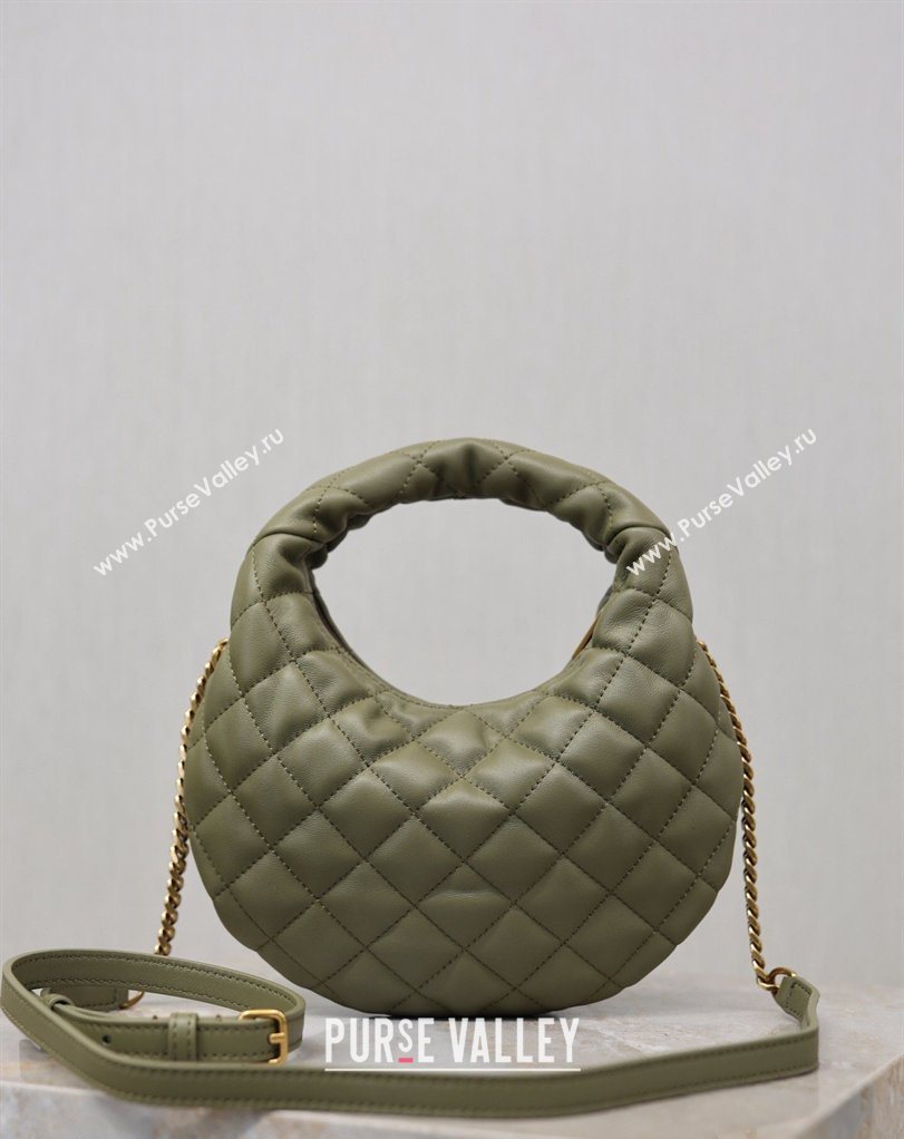 Saint Laurent ICARINO mini bag in quilted nappa leather Moss Green 2026 871329 (MHUI-260403099)