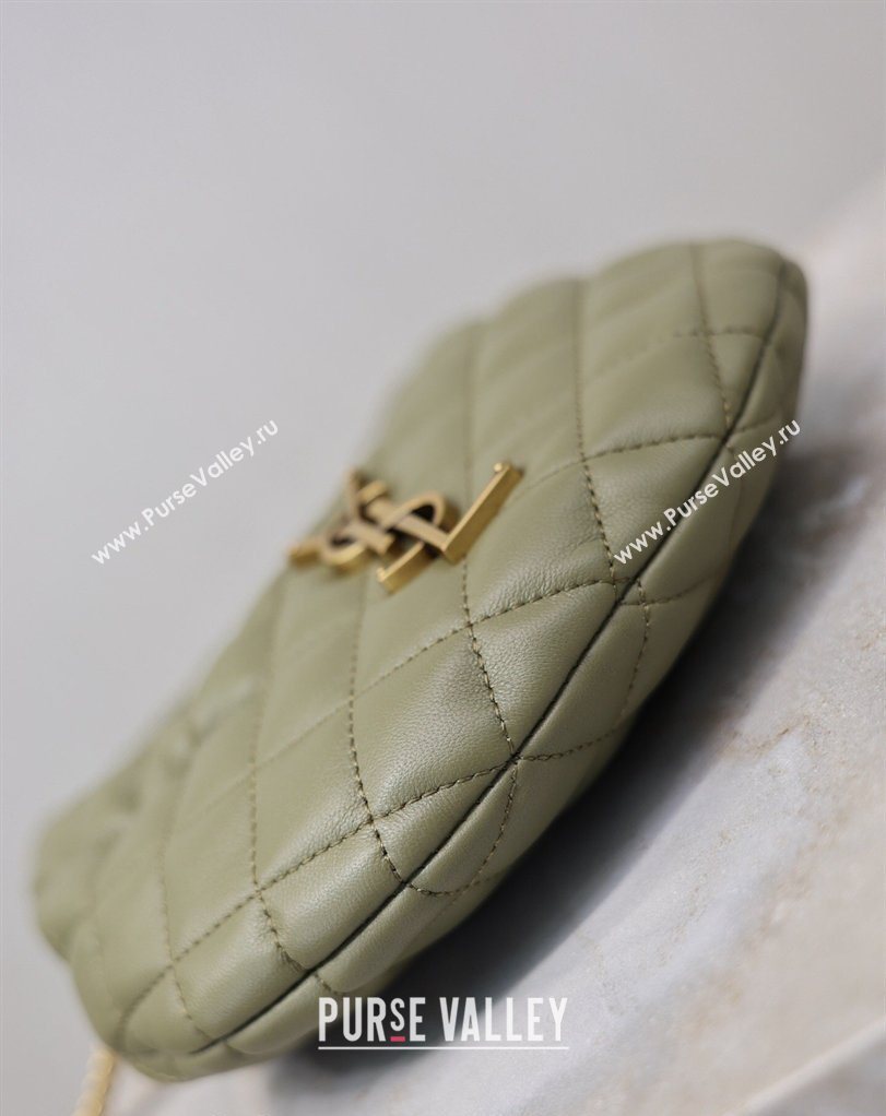Saint Laurent ICARINO mini bag in quilted nappa leather Moss Green 2026 871329 (MHUI-260403099)