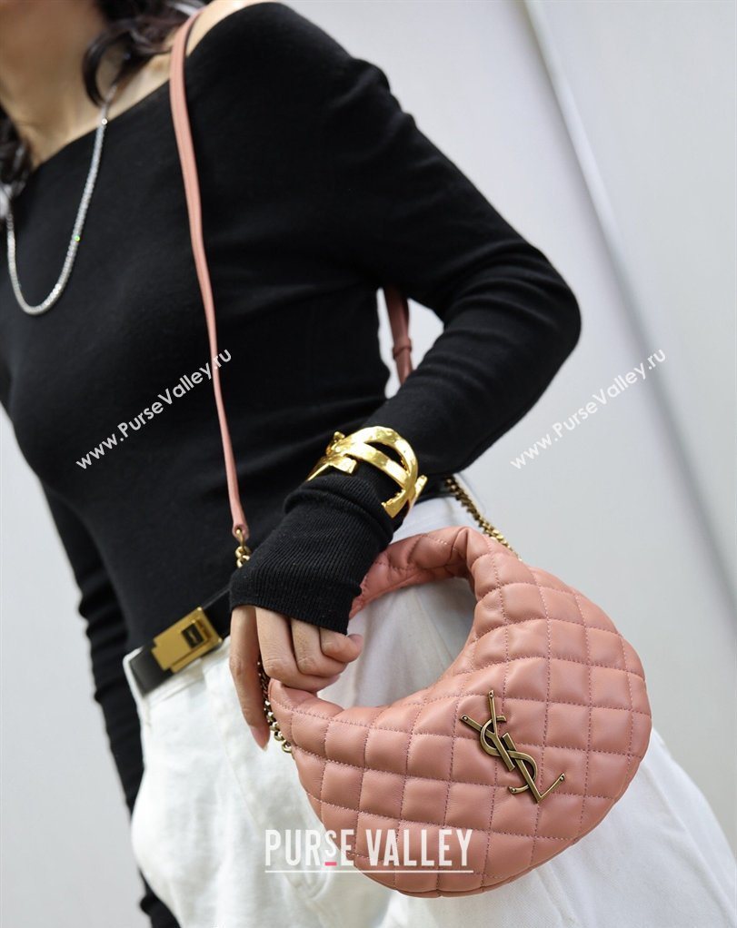 Saint Laurent ICARINO mini bag in quilted nappa leather Hortensia Pink 2026 871329 (MHUI-260403100)