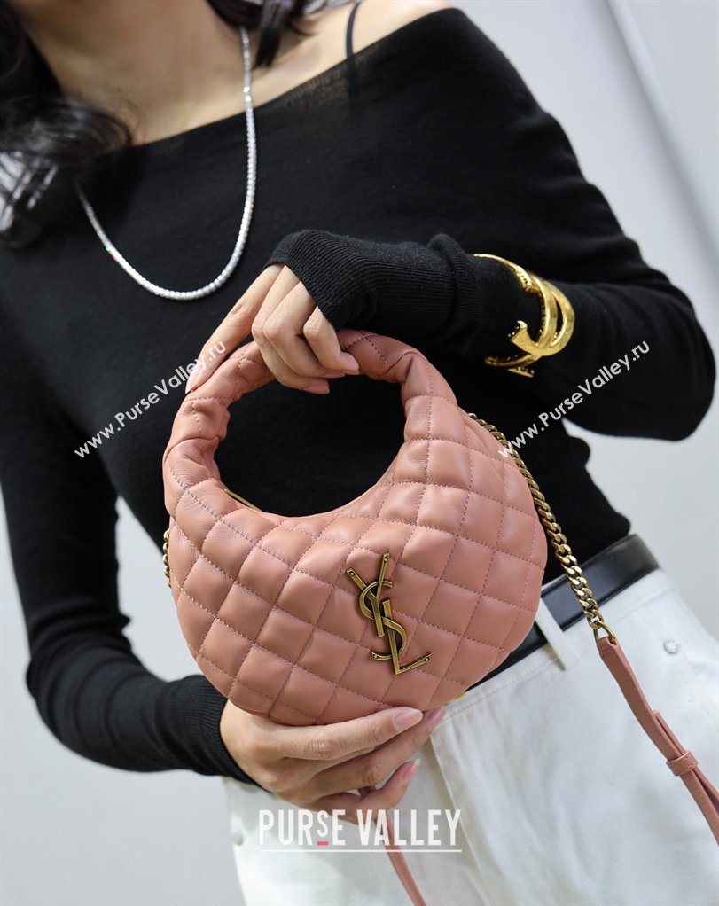 Saint Laurent ICARINO mini bag in quilted nappa leather Hortensia Pink 2026 871329 (MHUI-260403100)